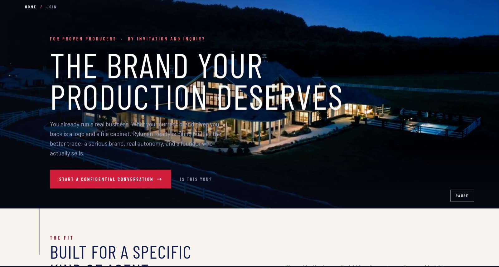Rykman Realty agent recruiting page: the brand your production deserves